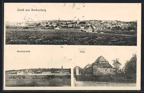 AK Rockenberg, Marienschloss, Burg, Totalansicht