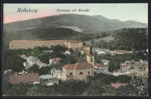 AK Wien, Kalksburg, Panorama mit Convict