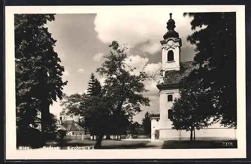 AK Wien, Rodaun, Kirchenplatz mit Kirche