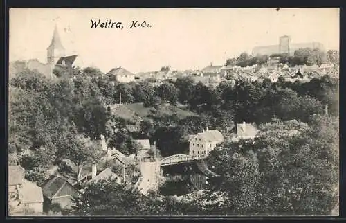 AK Weitra /N.-Oe., Teilansicht mit Kirche