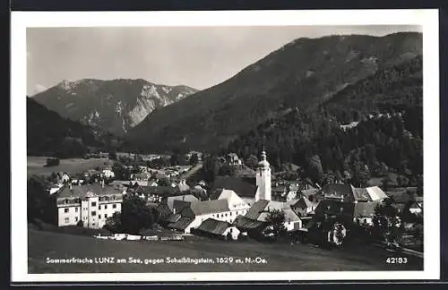 AK Lunz am See, Ortsansicht gegen Scheiblingstein