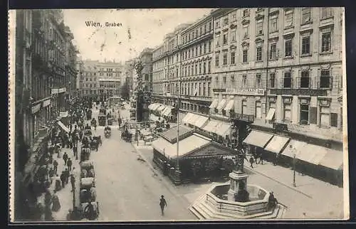 AK Wien, Graben, Partie am Graben mit Cafe Schrancl