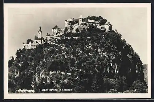 AK Hochosterwitz in Kärnten, Ortsansicht auf dem Berg