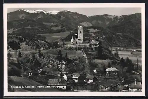 AK Friesach, Blick auf die Ruine Geiersberg