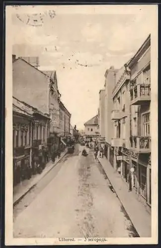 AK Uzhorod, Blick in eine Strasse