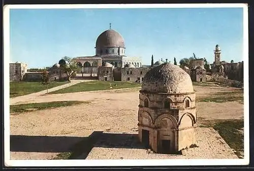 AK Jerusalem, Tempelplatz mit Felsendom von Norden