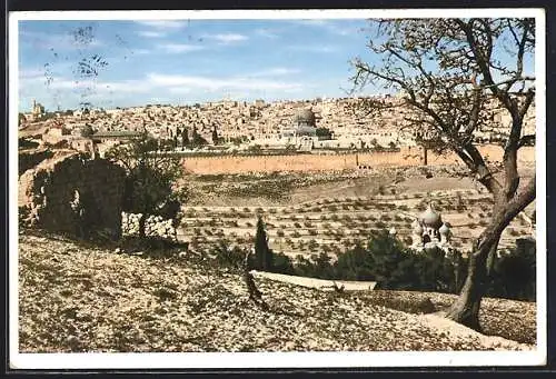 AK Jerusalem, Gesamtansicht vom Ölberg