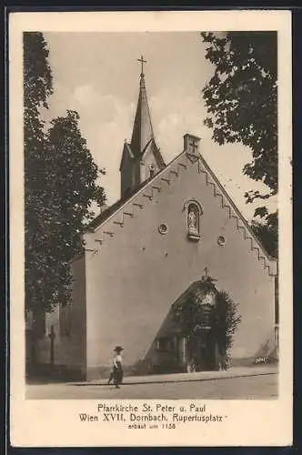 AK Wien, Dornbach, Pfarrkirche St. Peter und Paul am Rupertusplatz