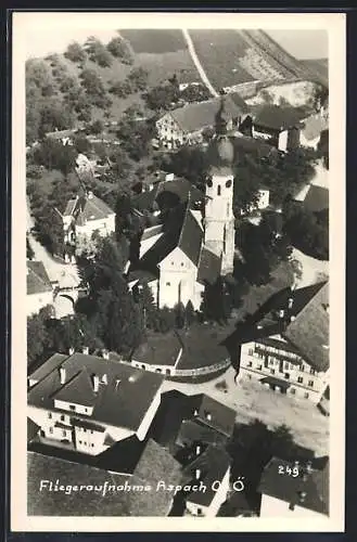 AK Aspach /O. Ö., Teilansicht vom Flugzeug aus