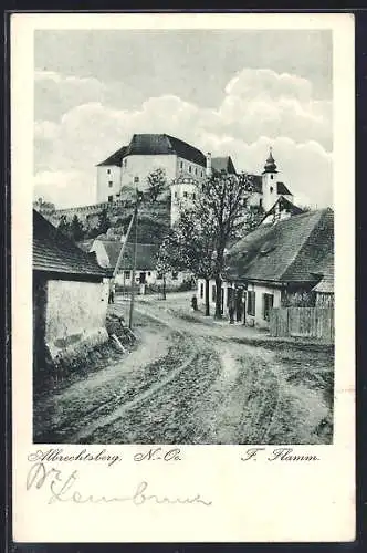 AK Albrechtsberg /N.-Oe., Ortspartie mit Blick zur Burg