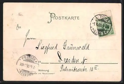 Künstler-AK Alfred Mailick: Fröhliche Pfingsten, Winkende Maid