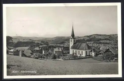 AK Mogelsberg, Ortsansicht mit Kirche