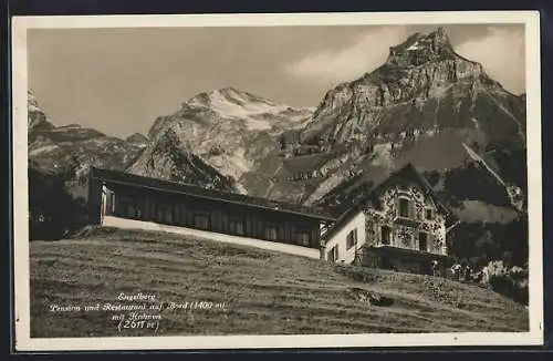 AK Engelberg, Pension und Restaurant auf Bord mit Hahnen