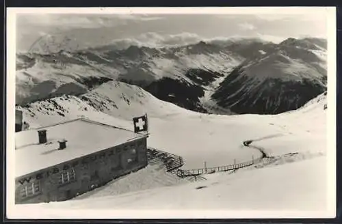 AK Davos-Parsenbahn, Die Station Weissfluhjoch