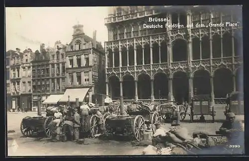 AK Brüssel, Deutsche Feldöfen auf dem Grande Place