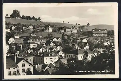 AK Herisau, Teilansicht mit Kurhaus drei Linden