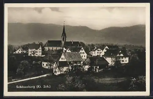 AK Schönenberg, Teilansicht mit Kirche