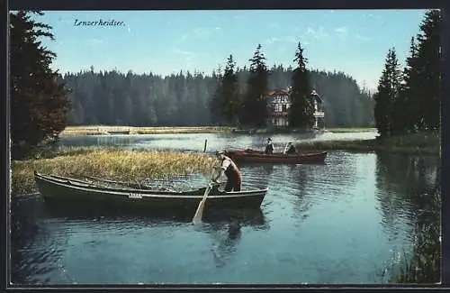 AK Lenzerheidsee, Teilansicht mit Booten