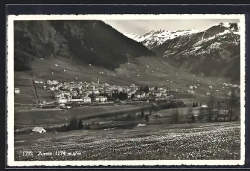 AK Airolo, Teilansicht mit Bergen