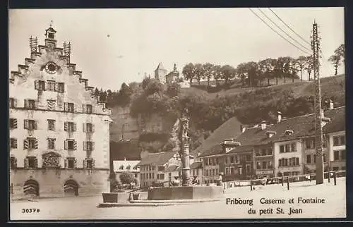 AK Fribourg, Caserne et Fontaine du petit St. Jean