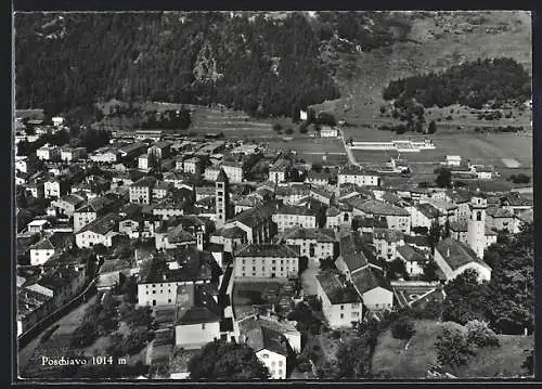 AK Poschiavo, Ortsansicht aus der Vogelschau