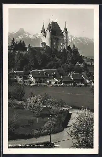 AK Thun, Ortsansicht mit Schloss