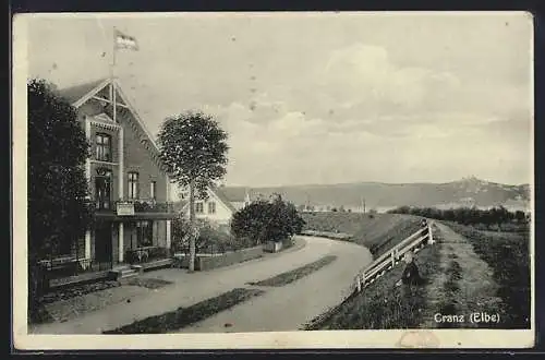 AK Cranz /Elbe, Gasthaus zur schönen Aussicht