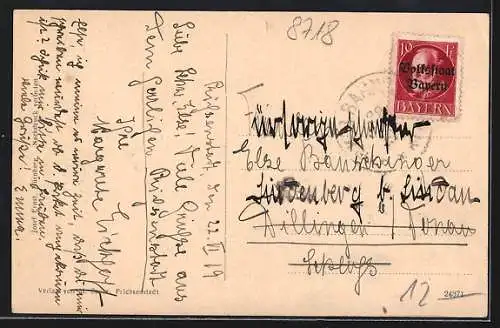 AK Prichsenstadt, Totalansicht mit Wasserpartie