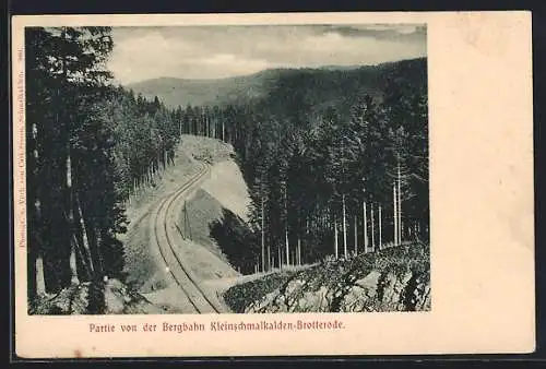 AK Kleinschmalkalden, Partie von der Bergbahn Kleinschmalkalden-Brotterode