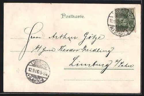 Lithographie Dresden, Augustusbrücke, Helbig`s Etablissement