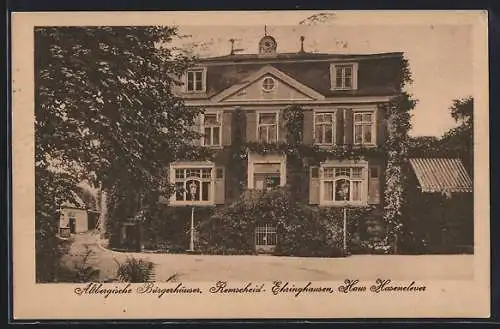 AK Remscheid-Ehringhausen, Haus Hasenclever, Altbergische Häuser