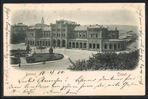 AK Kassel, Bahnhof mit Bahnhofsplatz