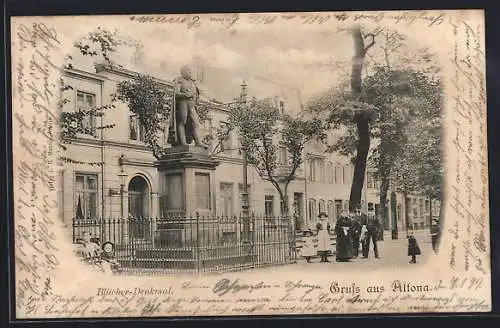 AK Hamburg-Altona, Blücher-Denkmal