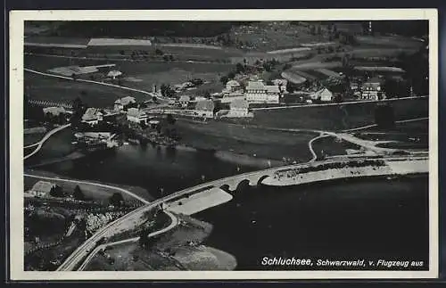 AK Schluchsee, Blick vom Flugzeug aus auf Schluchsee