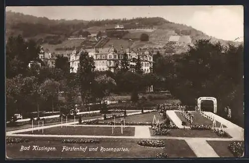 AK Bad Kissingen, Hotel Fürstenhof und Rosengarten