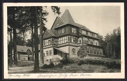 AK Friedrichroda, Spiessberg-Hotel im Wald