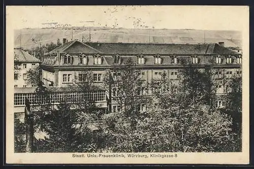 AK Würzburg, Staatl. Univ.-Frauenklinik, Klinikgasse 8