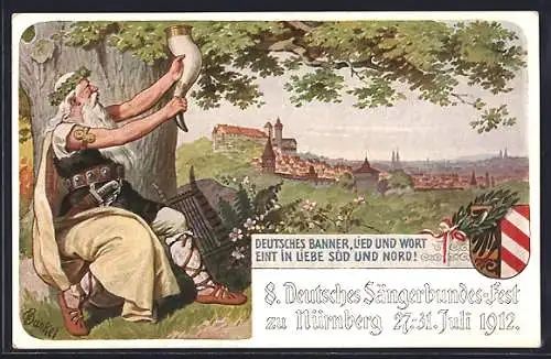 AK Nürnberg, VIII. Deutsches Sängerbundesfest 1912, Wappen