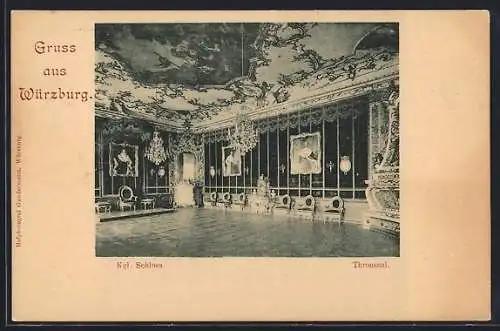 AK Würzburg, Schloss, Thronsaal