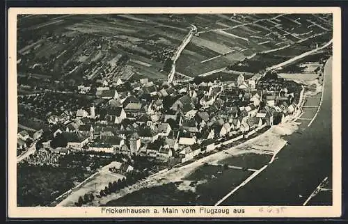 AK Frickenhausen a. Main, Teilansicht, Fliegeraufnahme