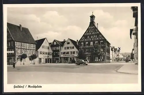 AK Gaildorf, Marktplatz mit Metzgerei G. Windmüller