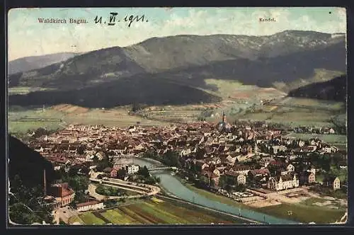 AK Waldkirch / Breisgau, Blick auf den Ort und den Fluss