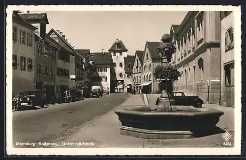 AK Meersburg /Bodensee, Brunnen in der Unterstadt-Strasse