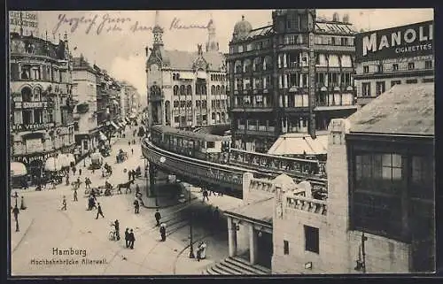 AK Hamburg, Hochbahnbrücke Alterwall