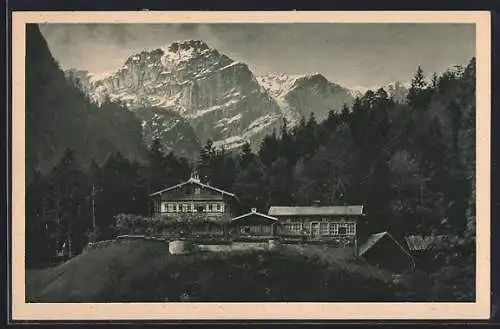 AK Bad Reichenhall, Alpengasthaus zum Schroffen