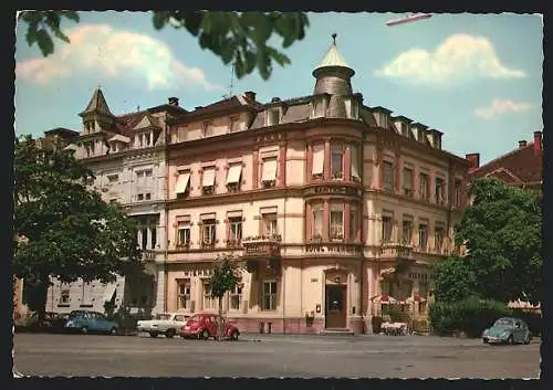 AK Freiburg /Br., Hotel-Restaurant Wiehrehof E. Ludwig, VW-Käfer