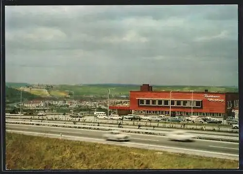 AK Würzburg, Bundesautobahn, Rasthaus Würzburg E.Weiss aus der Vogelschau