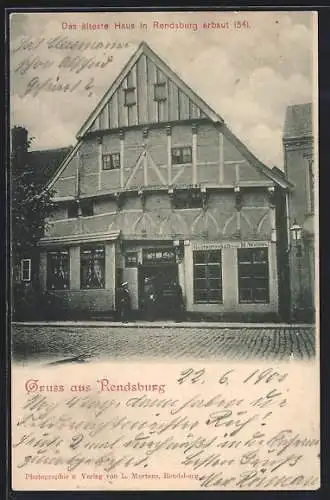 AK Rendsburg, Ältestes Haus der Stadt, Gasthaus