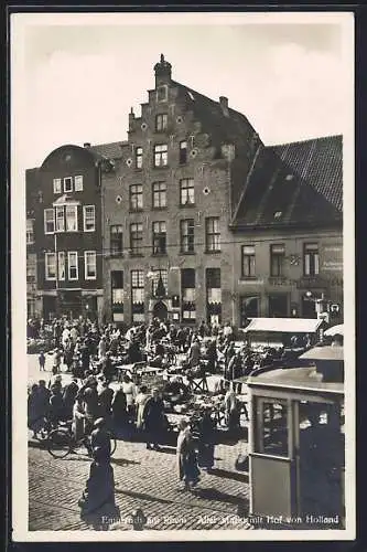 AK Emmerich am Rhein, Belebter Alter Markt mit Gasthaus Hof von Holland