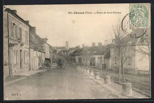 AK Charost, Route de Saint-Florent avec calèche